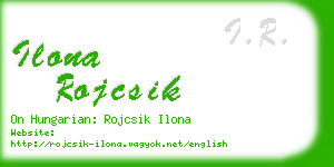ilona rojcsik business card
